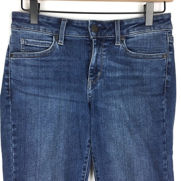 UNIQLO Jeans Skinny Tapered Mid Rise Ultra Stretch Distressed Raw Hem Size 24 - Picture 2 of 12